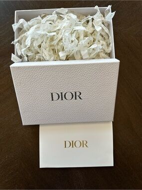 Dior White and Gold Gift Box with Tissue paper